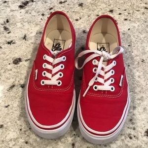 Vans red sneakers